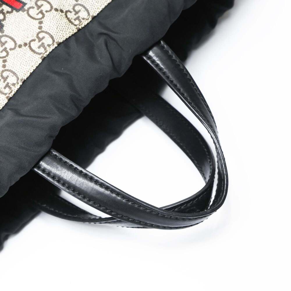 Gucci GG Supreme Drawstring Wolf Backpack, Brown,… - image 12